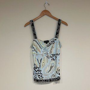 Tahari Paisley Sleeveless Shirt